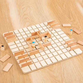 Gioco da tavolo Puzzle Giocattoli Due persone Divertente gioco di interazione genitore-figlio Chase e Intercept Gioco di battaglia Regali Giocattolo di legno Giocattoli per bambini