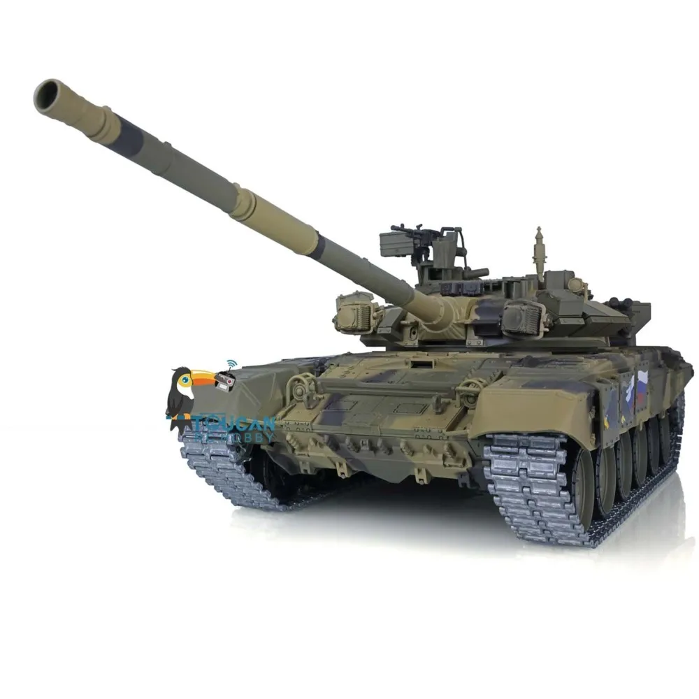 1/16 HENG LONG RC 탱크 7.0 업그레이드 러시아 T90 RTR 3938 360도 회전 기능 포함 °   터렛 레드 아이즈 원격 조종 자동차 RC 장난감 모델 TH17848