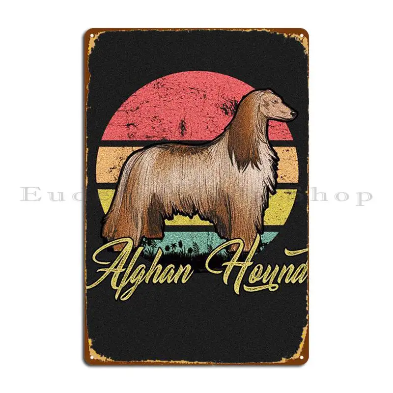 

Alghan Hound Metal Plaque Party Bar Cave Create Designs Club Tin Sign Poster
