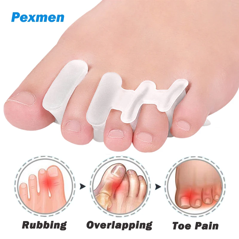 Pexmen 2Pcs Gel Toe Separator Protector Bunion Corrector Restore Toes to Their Original Shape for Men and Women Foot Care Tool original 2pcs filter kit for jimmy wb55 bx5 wb73 b6 pro bx6 bx7 pro