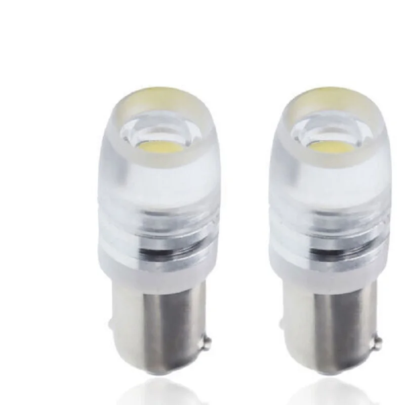 2pcs BA9S T4W LED Car Indicator Lamp 2W Bulb DC 6V 12V 24V Interior Dome Map Light Side Wedge Marker Bulb Amber Yellow