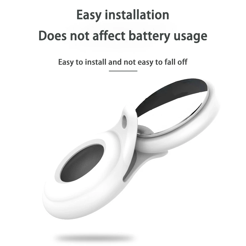 Airtag Case For Airtags Tracking Device Cover Anti Loss Dog Tracker Locator Liquid Silicone Portable Keychain Apple Air Tag Case bluetooth tracker airtag case smart tracker