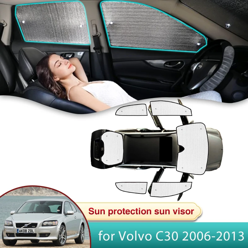

Полный автомобильный солнцезащитный козырек для Volvo C30 Hatchback 2006 2007 2008 2009 2010 2011 2012 2013 аксессуары солнцезащитный козырек детали для затенения лобового стекла