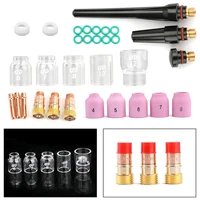 1Set TIG Welding Gun Accessories For WP-17/18/26 TIG Welding Torch Gas Lens #6/7/8/10/12 Glass Cup Kit Tool Accessor 1