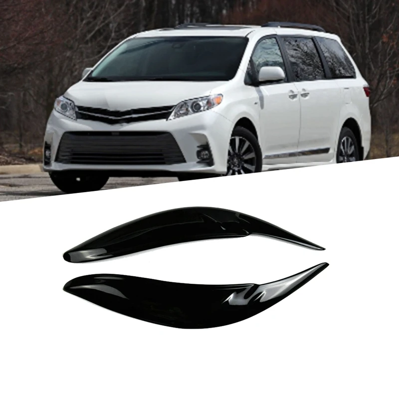 

Car Resin Headlights Eyebrow Eyelid Trim Cover Sticker Car Styling Accessories For Toyota Sienna LE SE 2011-2020 Parts