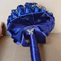 Royal Luxury Rhinestone Bouquet For Bride Wedding Handmade Flowers Bridesmaids Hand Decor  Wedding Accessories 5