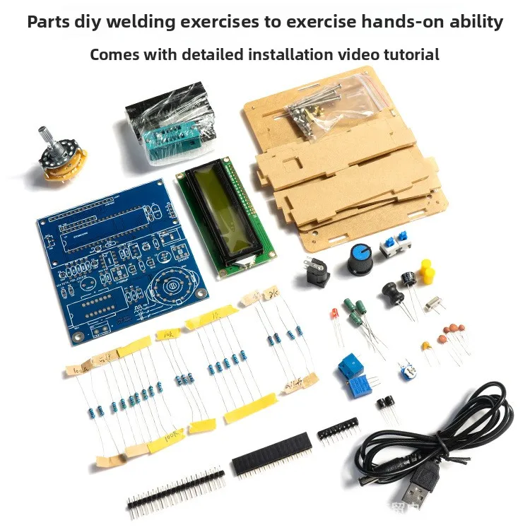 Kapazitäts-, Induktivitäts- und Frequenzmessungs-DIY-Kit Elektronik-Schweißübungsset 51 Einzelchip-Testerplatine – Detail 2