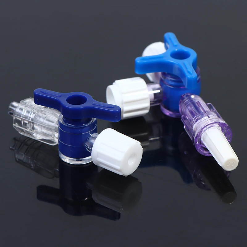 Clinical Hospital Luer Lock Adapter,Plastic Two Way Three Way Stop Cock