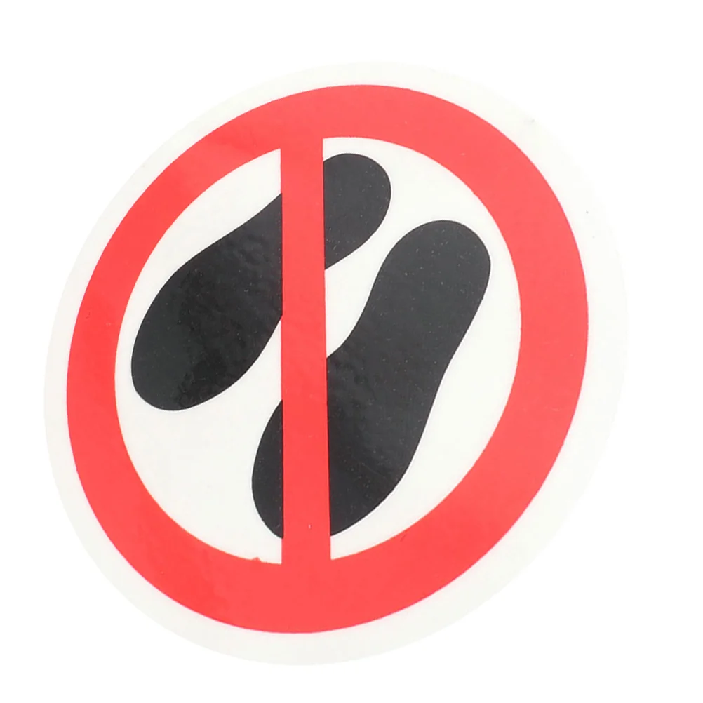No Step Warning Sticker Safety Sign Traffic Signal Roadway Decal Round Label Caution Danger Marker Stickers No Trespassing Sign