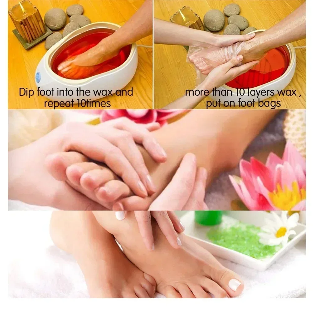 Disposable foot moisturizing socks 100Pcs Transprent Foot Bags PE SPA Covers Callus Remover Feet Care Pedicure Tools