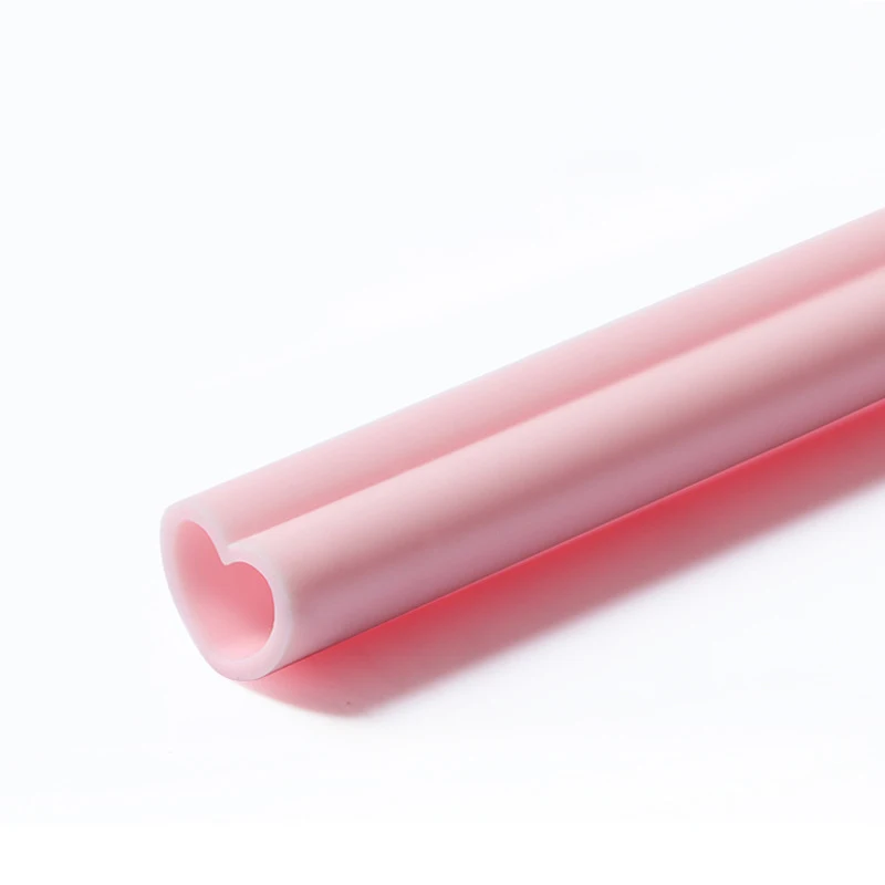 Drinking Straw Reusable Silicone Portable Foldable Heart-shaped Plastic Food Grade Collapsible Coffee Drink Tool drinking straws plastic straws silicone straws