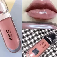 Kiko Original Gloss à lèvres effet miroir 3D, waterproof, longue tenue et anti-transfert, couleur douce couleur pâte de haricot, rouge brillant fin et charmant 5
