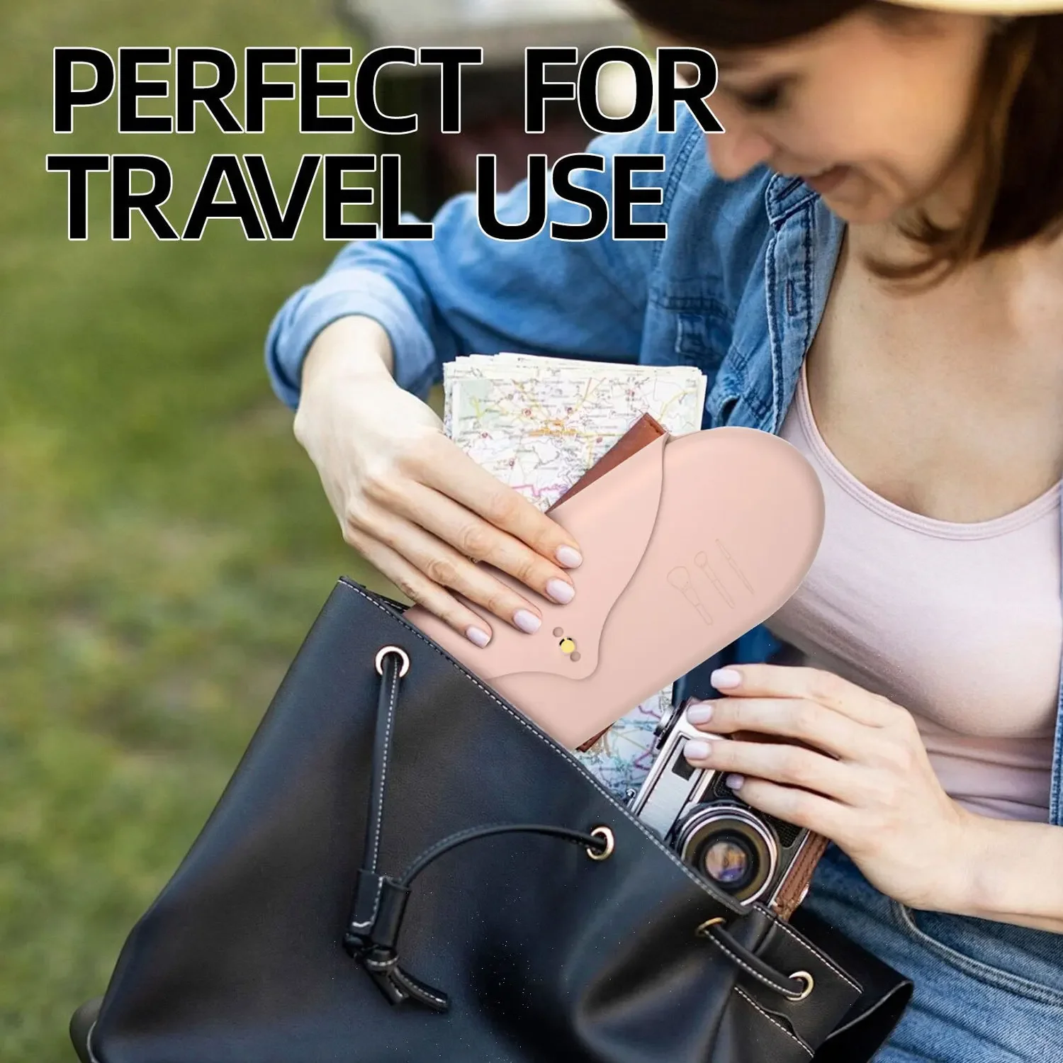 2025 New Travel Makeup Brush Storage Bag, Silicone Makeup Brush Holder, Dustproof Multi-functional Storage Box