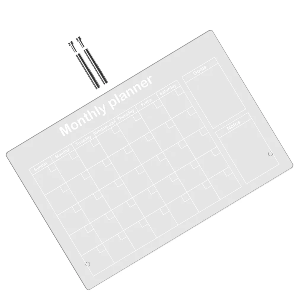 

Meal Planner Board Transparent Writing White Whiteboard Desk Dry Erase Acrylic Home Message