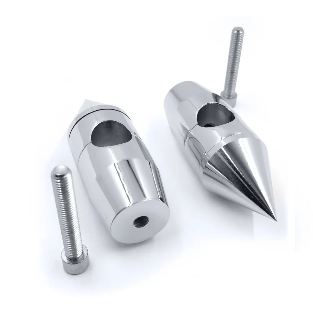

For Motorcycle Harley Cruisers Choppers Metrics Victory CHROME 1'' inch Spike Handlebar Risers