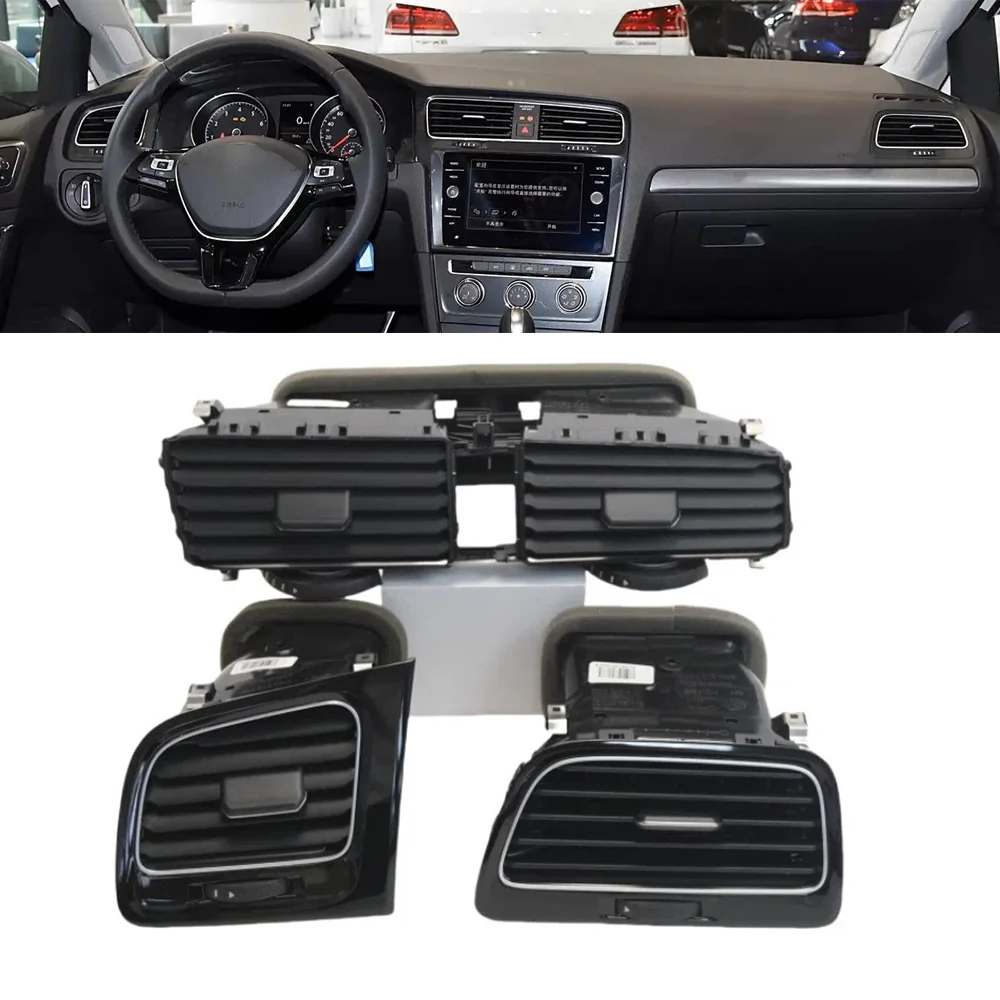 폭스바겐 골프 MK7 2013-2021 차량용 앞 대시보드 중앙 에어컨 히터 에어벤트 아울렛 5GG819704 5GG819703 5GG819728R