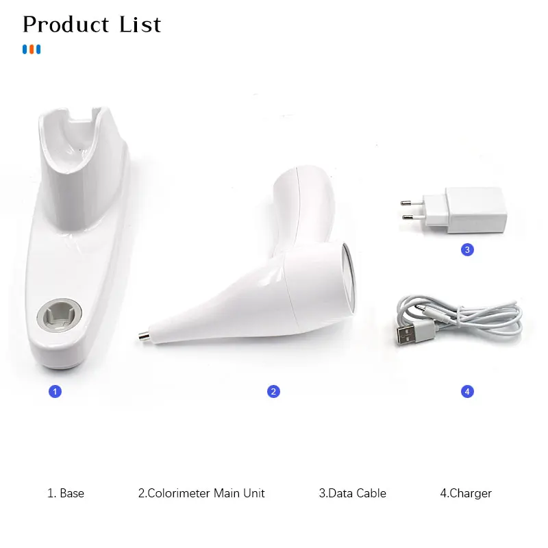 JUMTOP Dental Tooth Color Comparator Quick Match High Accuracy Digital Shade Guide Corrector for Teeth Whitening