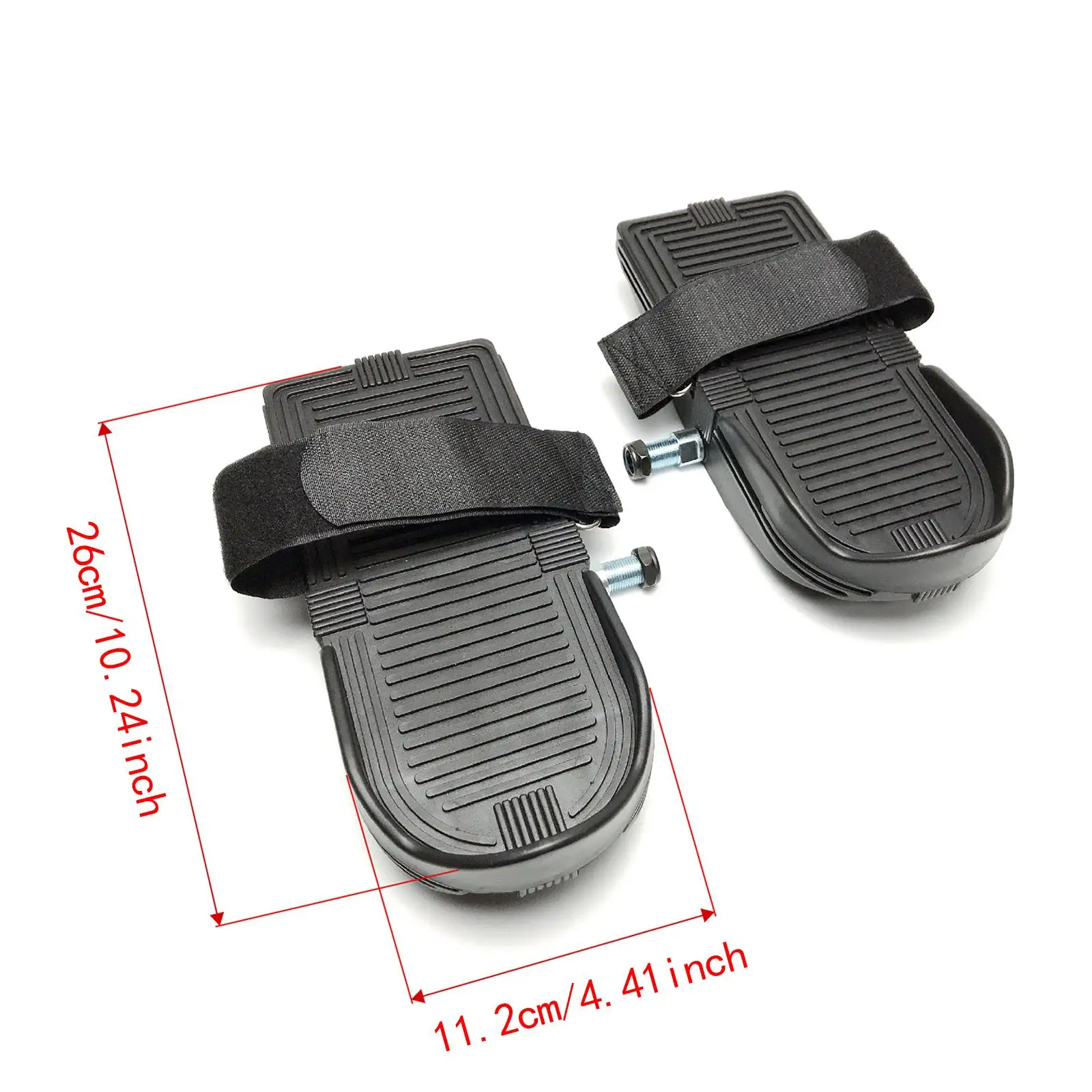 2Pcs 운동 자전거 페달 보호 장치 운동 자전거 교체 부품 운동용 헤비 듀티 미끄럼 방지 발 스트랩 브래킷