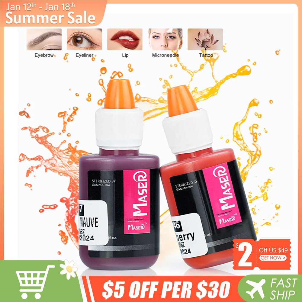 Professional 10ml Tattoo Ink For Permanent Makeup Machine Eyebrows Lips