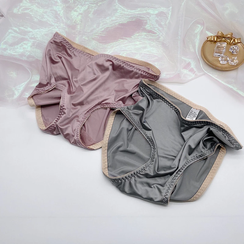 Lingerie Satin Panties High Waist High Waist Satin Panties Women