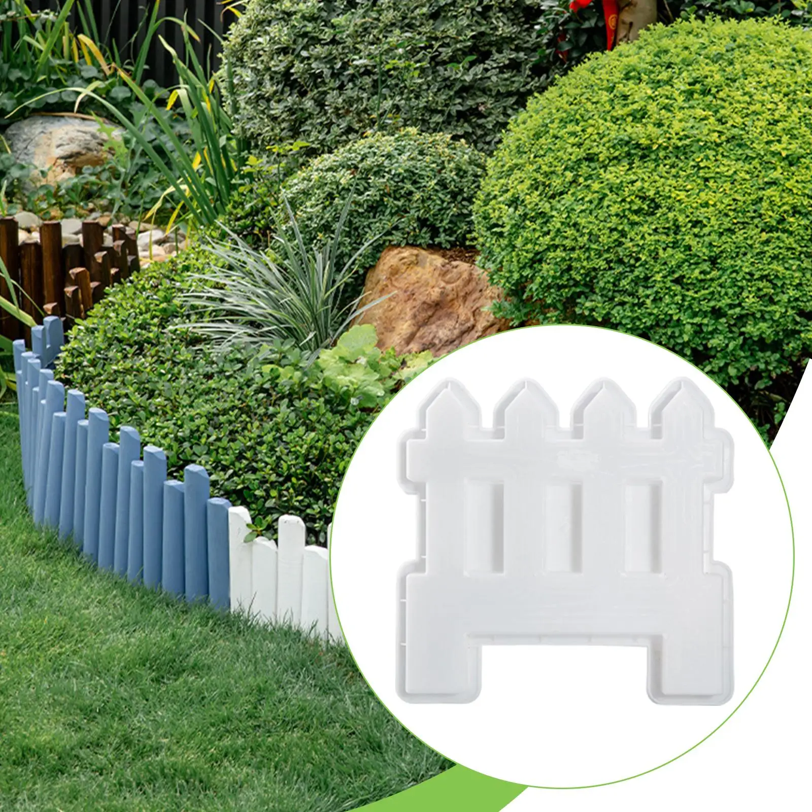 Garden Border Mould DIY Fencing Landscaping Decorative Resin Casting Reusable for Lawn Porch Terrace Roadside Flower Bed