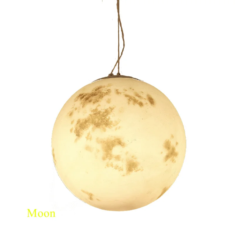 Description Picture 3 of itemNordic Creative Universe Planet Acrylic Pendant Light Moon Sun Earth Mars Uranus Mercury Jupiter Saturn Planet Chirld Room Lamps