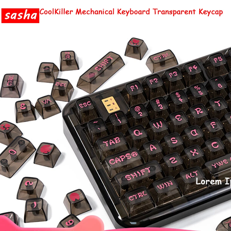 CoolKiller Transparent Keycap PC ABS CSA V2 height For Keydous Keyboard  Accessories Pc Gamer Keycaps 61 68 98 104 Keys Desktop - AliExpress