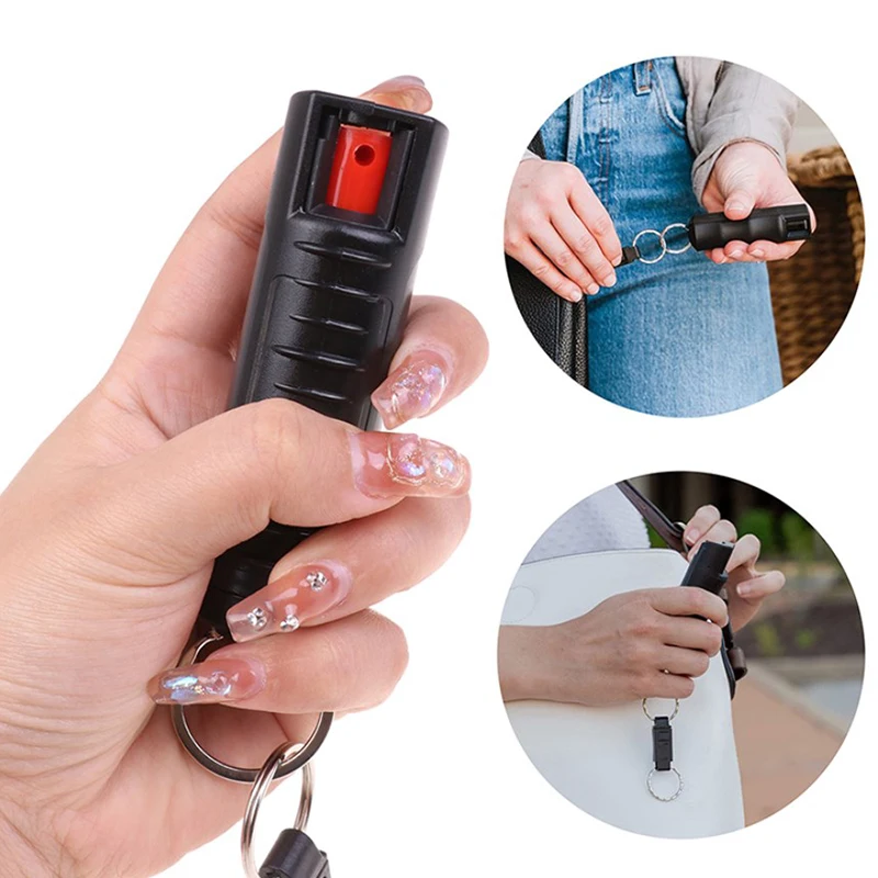 Empty Self Defense Pepper Spray Keychain Women Resin Pressure Type