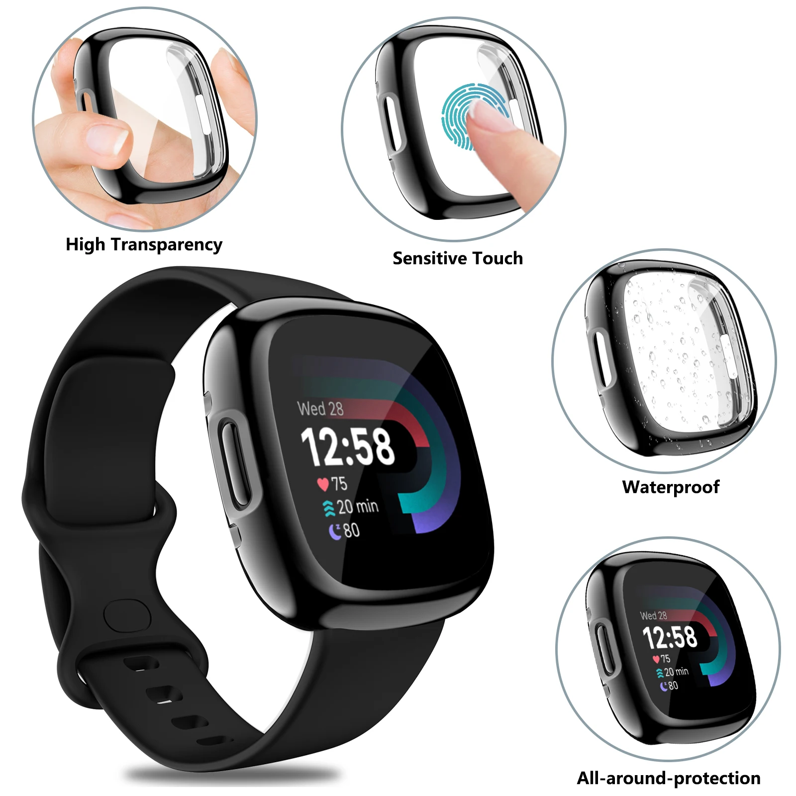 Premium Soft TPU Full Cover Plated Screen Protector Case - Enhanced Durability and Style