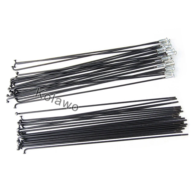 LUXU - Lot De 36 Rayons De Vélo Courbés J - Acier Inoxydable 14G - Longueur 110-149 Mm