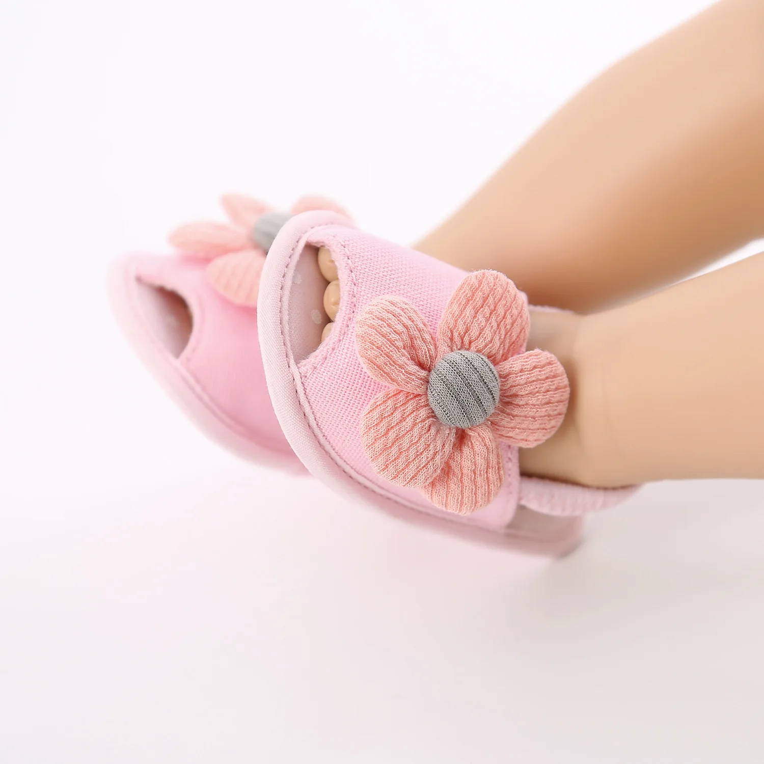 Toddler Newborn Baby Big Flower Girl Sandals For Newborn Girl Slippers Prewalker Trainers Fur Summer floral First Walker