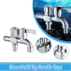 Washing Machine Faucet Double Head Brass Tap Machine Mop Pool Taps Outdoor Garden Bibcock Bidet Faucet Bathroom Accessories 1