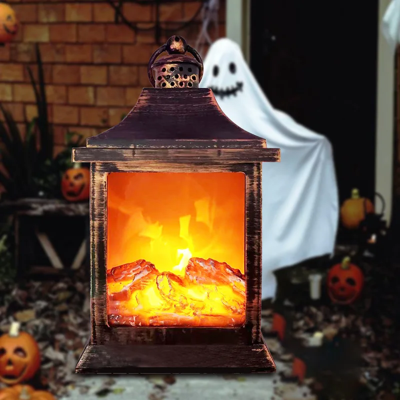 

Halloween Artificial Fireplace Flame Lamp Decoration Halloween Holiday Shopping Window Atmosphere Flame Lamp Layout Ornaments