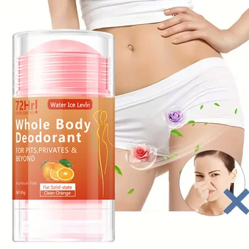 Deodorante in stick per tutto il corpo, 45g - Senza alluminio, freschezza a lunga durata, delicata idratazione con estratto di arancia, adatto sia per uomini che per donne, portatile per uso quotidiano e viaggi.