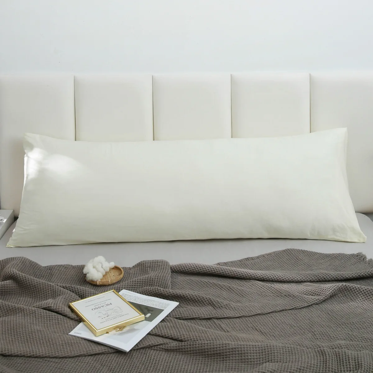 51*137 cm Lange Körper Kissenbezug Ultra Weiche Baumwolle Kissen Fall Einfarbig Lange Liebhaber Hochzeit Kissenbezüge dekorative Wurf Kissen – Detail 14