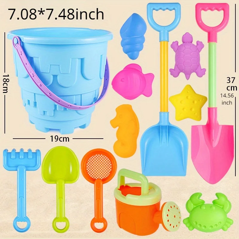 Children's Beach Toy Set Baby Playing In Water And Sand Large Sand Shovel Beach Bucket Sand Digging Tool Sand Toy Random Color 3