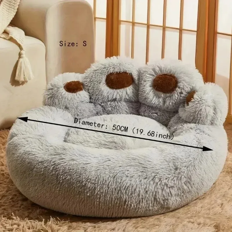 Soft Long Plush Cat kennel dog kennel winter warm pet bed Cat Bed Mat Animals Sleeping Sofa