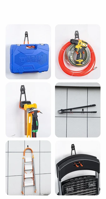 Garage Storage Utility Hooks,Garage Garden Tool Organizer,Hanging Utility Wall Mount Hooks,Heavy Duty Tool Storage Organizer 4