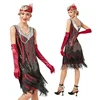 Vintage 1920s Flapper V-neck Double Tassel Dress Great Gatsby Cosplay Costume Cocktail Party Charleston Dance Sequin Dress 4