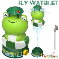 Summer Fly Water Jet Water Toy Cartoon Frog Sprinkler Rotating Spray Soaker Garden Yard Wiggle Splashing Fun Toys for Kid Gift 1