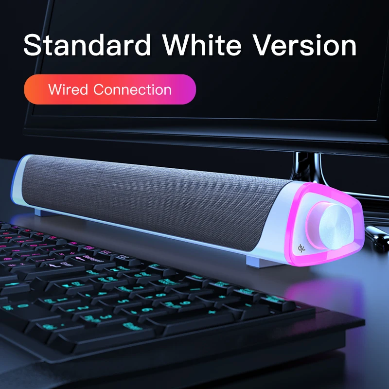 4D Computer Speaker Bar Stereo Sound Subwoofer Bluetooth Speaker For Macbook Laptop Notebook PC Music Player Wired Loudspeaker laptop chill mat Laptop Accessories