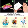 100/10pcs Rainbow Scratch Mini Notes Paper Pad Cards With 2 Stylus 2 Drawing Stencil Children Kids Draw Painting Toys Craft Gift 4