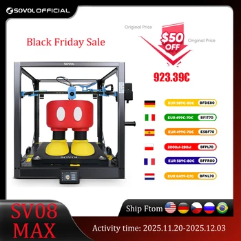 Sovol SV08 MAX CoreXY 3D Printer, Voron 2.4 Open Source 700mm/s High Speed 3D Printers, with Eddy Current Sensor Leveling