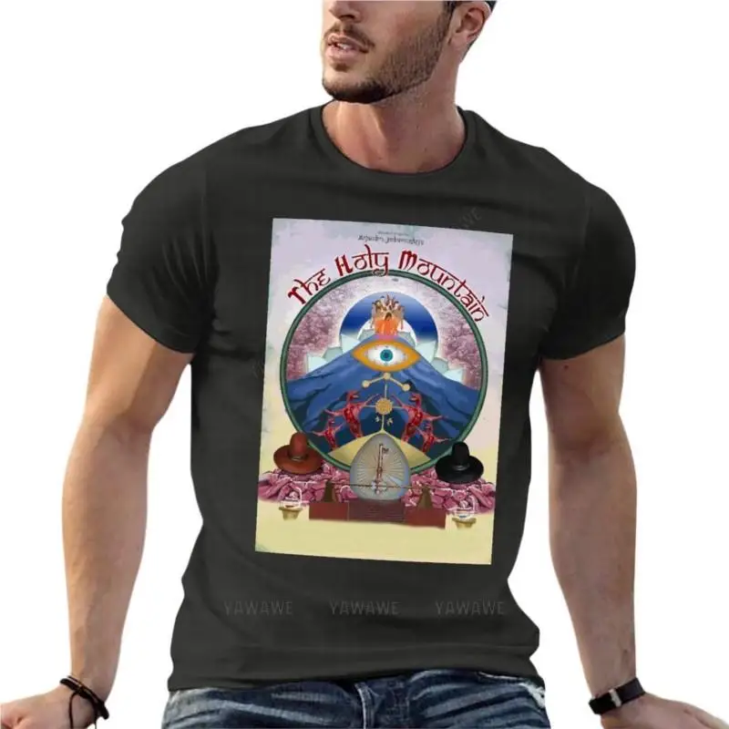 

Футболка оверсайз с изображением священной горы, джодровский фильм, 1973, персонализированная Мужская одежда, уличная одежда с короткими рукавами, топы размера плюс, футболка