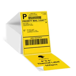 500pcs Phomemo 100x150mm Shipping Label Sticker Pink Thermal Label for Postage Adress Compatible with D520 PM241-BT Printer