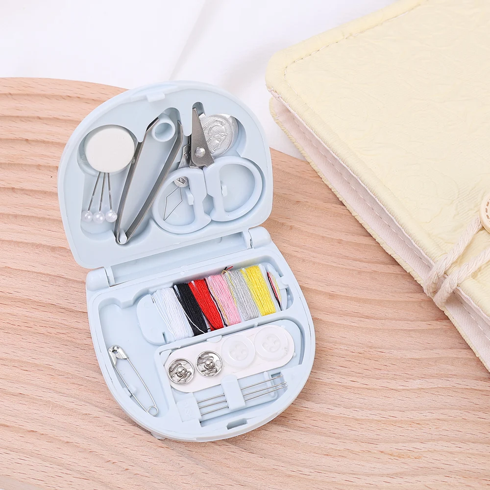 Mini Sewing Kit Travel Multi-function Sewing Box Quilting Needle Thread  Scissor Buttons Pins Set Embroidery Sewing Accessories