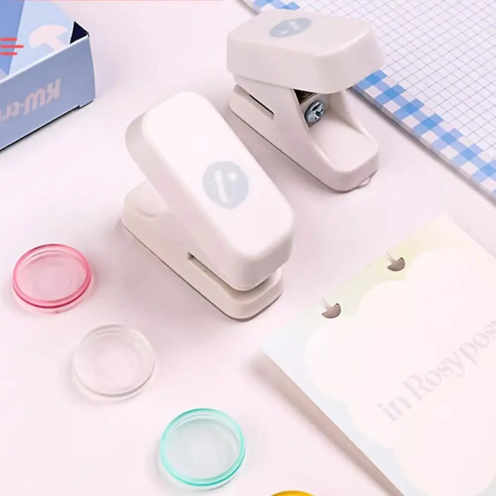 

Single Hole Mushroom Hole Puncher Portable DIY Handmade T-type Paper Puncher Scrapbooking Disc Ring Binding Cutter Stationery