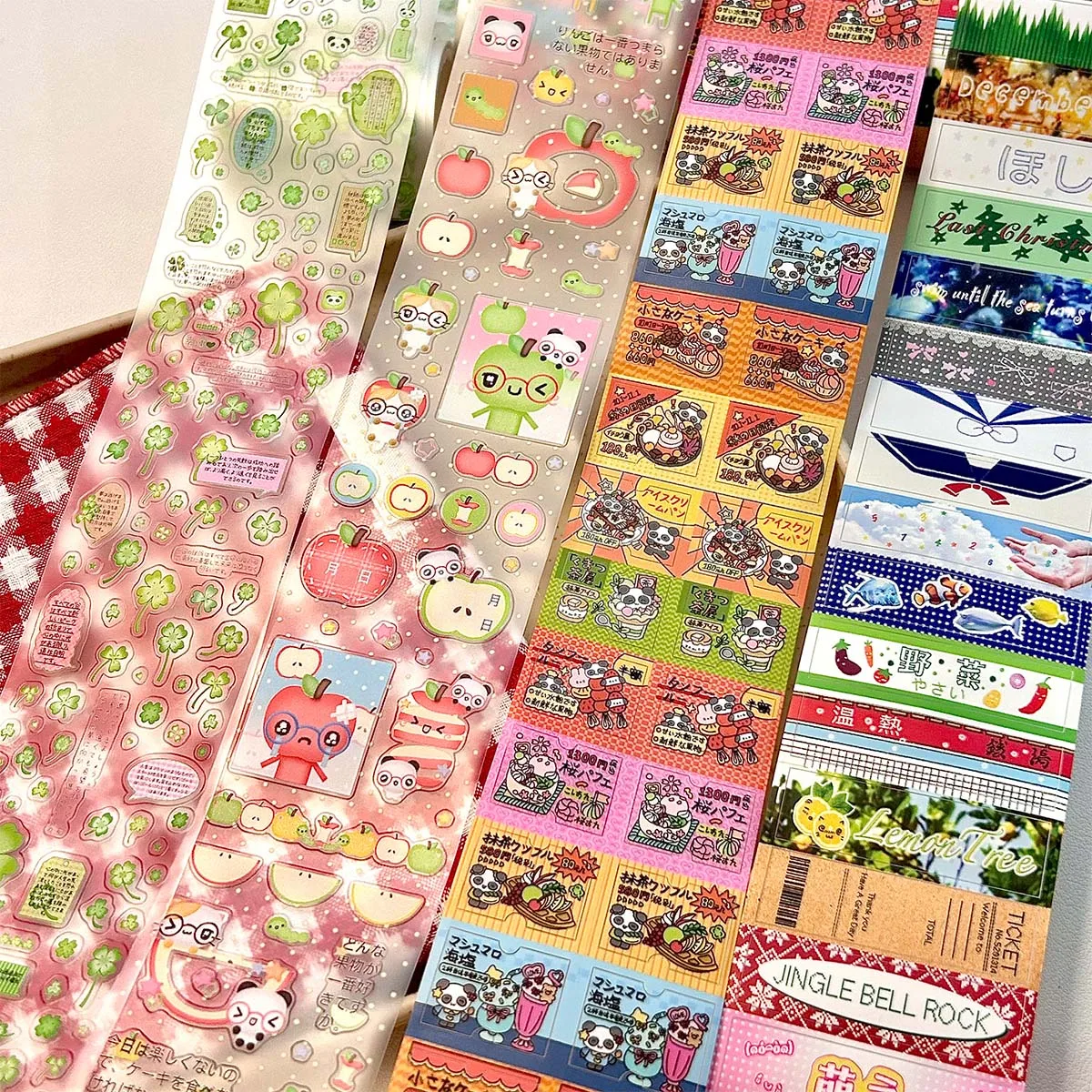 Four-leaf Clover Vintage PET Sticker Tapes Deco Stickers for Scrapbooking Cute Washi Tape for Diy Arts Crafts Album 4
