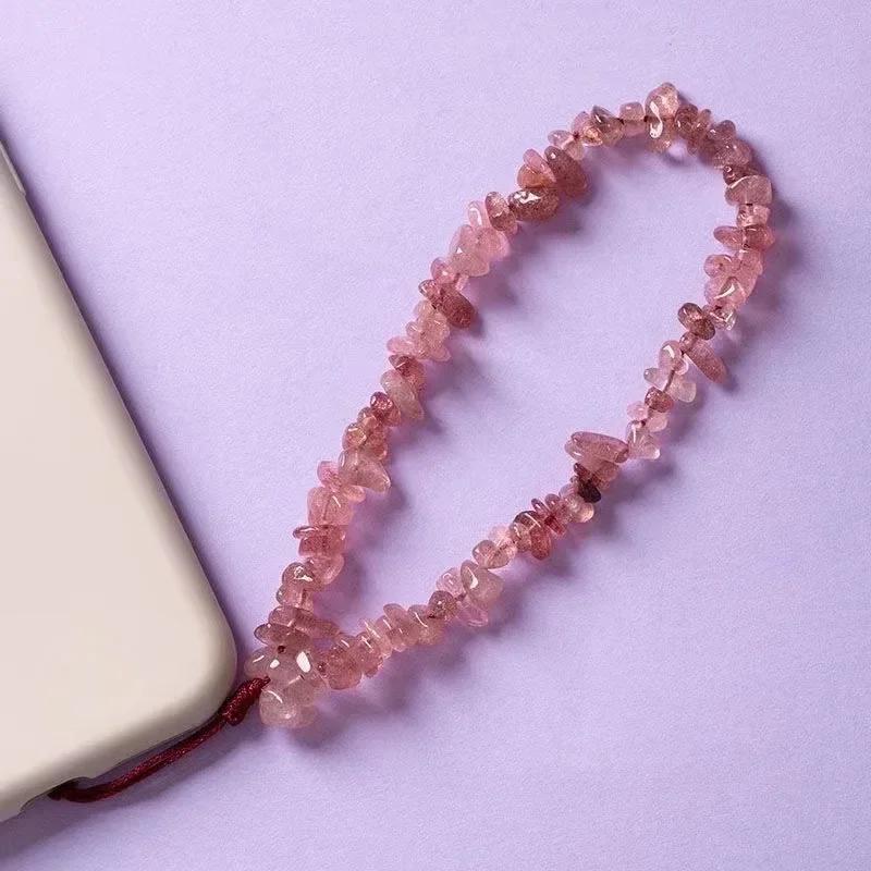 Mobile Phone Chain Amethyst mobile phone chain lanyard pendant women's mobile phone pendant ring wrist rope wristband anti-lost