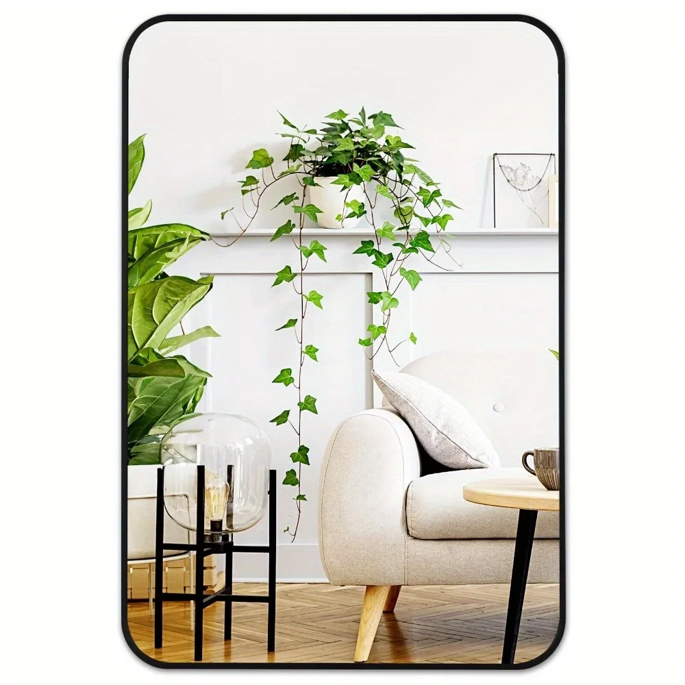 Matte Black 24×36 Wall Mirror 1